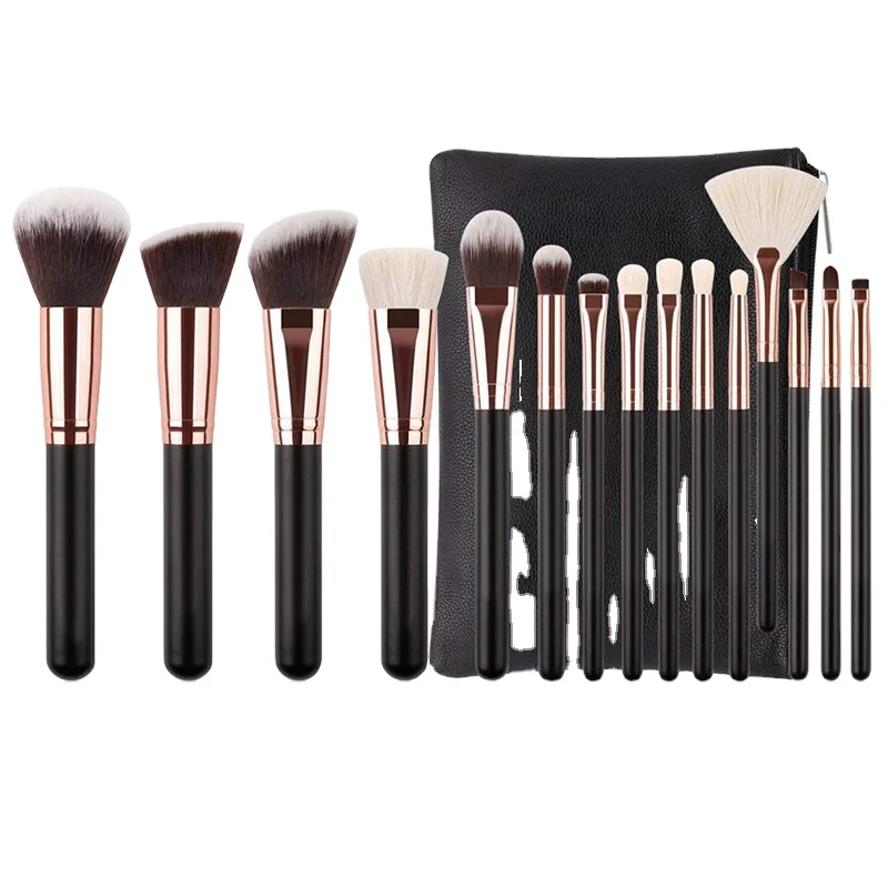 

15PCS 2021 Hot Selling private Label magnetic spatulas beauty tool luxury sigmacosmetics makeup brushes itcosmetics brush, Black