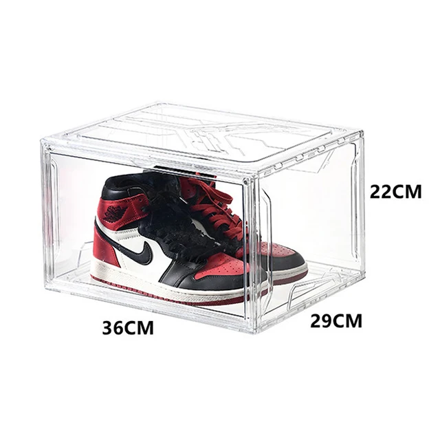 

Transparent Shoe Box Plastic Storage Drop Front Sneakers Clear Stackable Organizer Acrylic Storage Shoe Box Plastic, Black\white\transparent (optional)