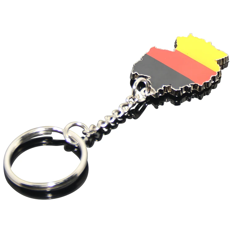 Germany World Country colours Paracord Key Ring 14cm German flag 