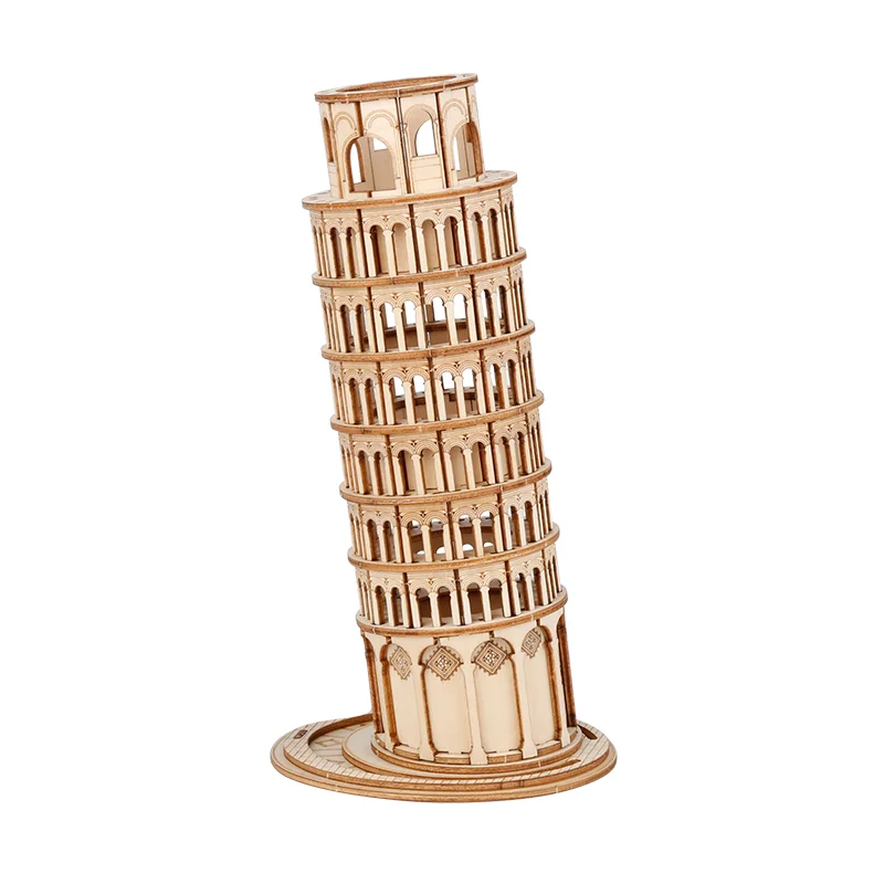 

Robotime 3D Wooden Model Building Puzzle Kits Leaning Tower of Pisa for Dropshipping