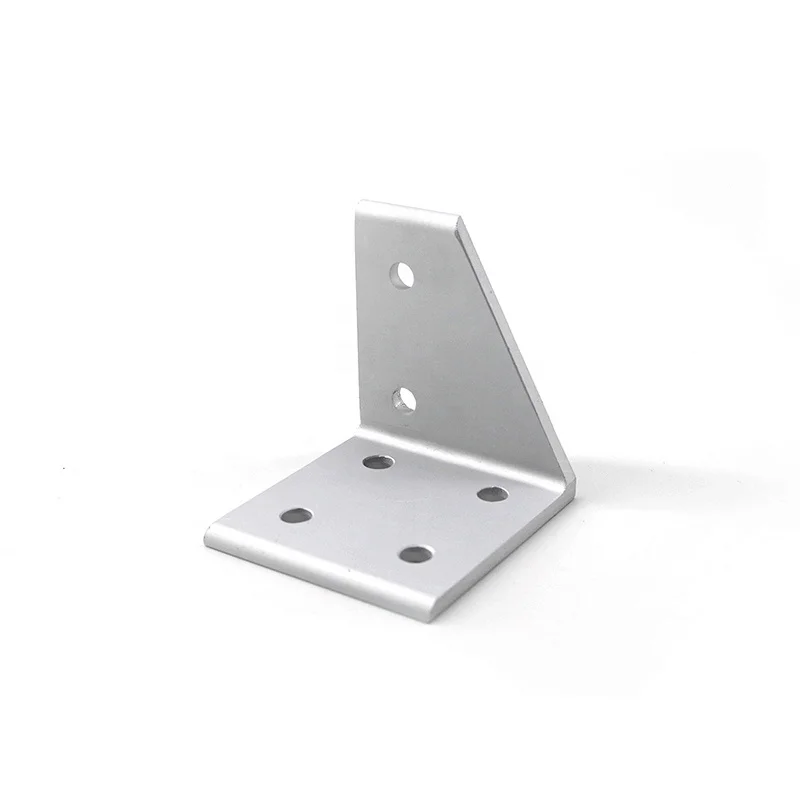 Strength Factory 4040&4080 6 Hole Left Aluminum Right Angle Bracket for Extruded Aluminium Profile Making Conveyors/Workbench