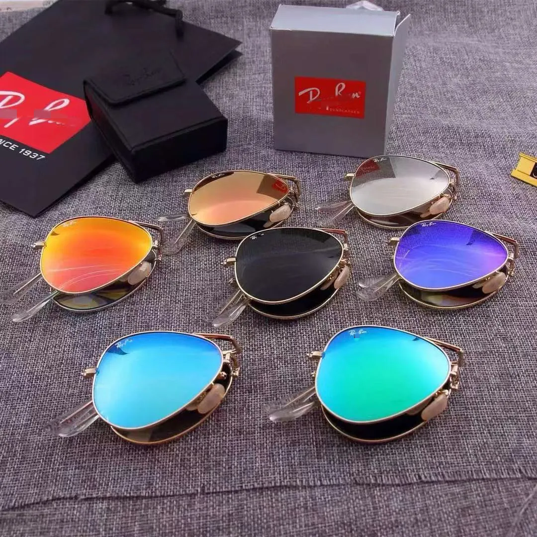 

Factory selling ray band sunglasses Foldable Colorful Sunglasses for women men, Multi colors