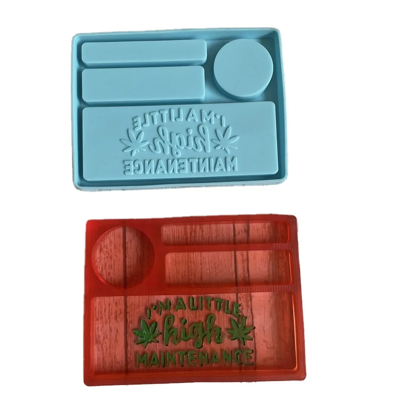 

M343 High Maintenance Rolling Tray Resin Mold Cosmetic Tray Roll Up Tray Silicone Mold