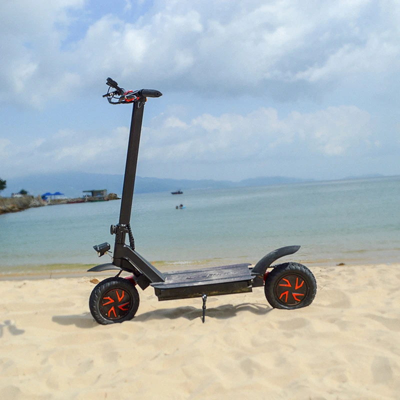 

Folding 3600W 60V Electric Scooter Off-road Scooter Max Mileage 100KM E4-9 10 Inch Vacuum Tire Lithium 60v 20.8ah or 52v 20.8ah