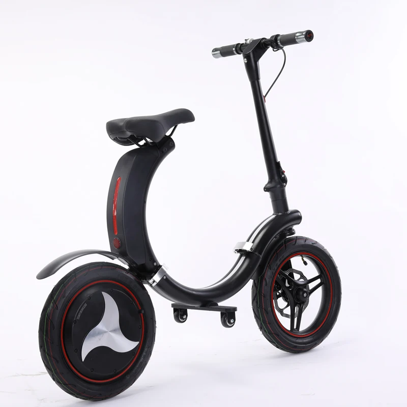 

New Patent 2019 New Products Off Road 350w Electric Scooter folding e-bike foldable Electric bicycle For Outdoor, Black
