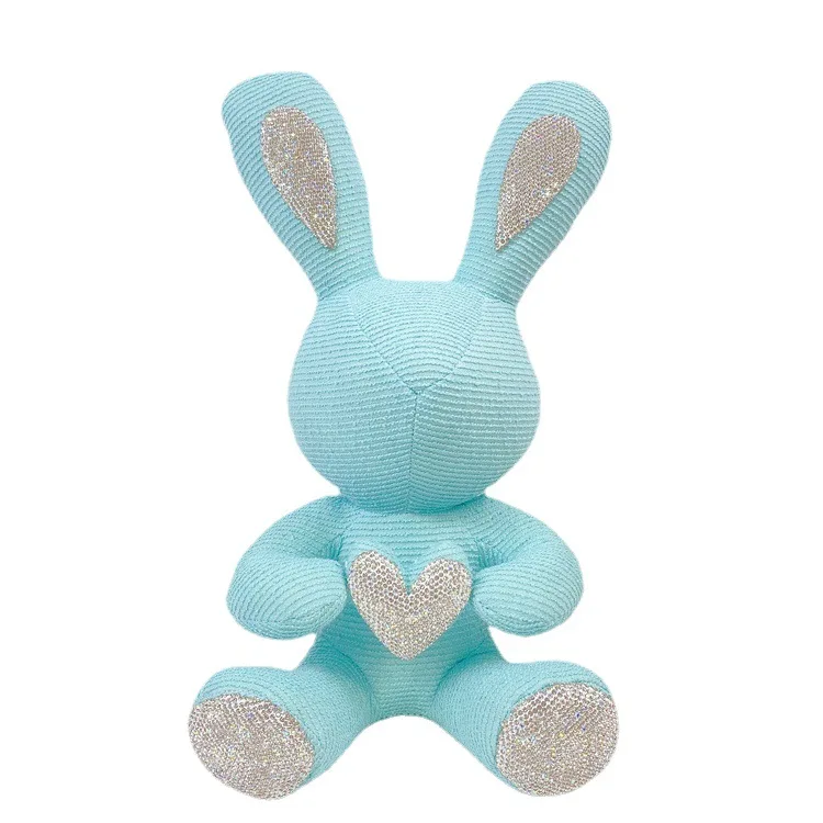 

Hot Selling CPC Living Room Ornaments With Diamond Dolls Decoration Bunny Cute Valentine's Day Gift Wale Stufffed Animal Toys