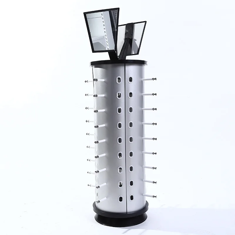 

sunglasses storage holder eyewear rotating display rack glasses display stand with mirror, Custom colors