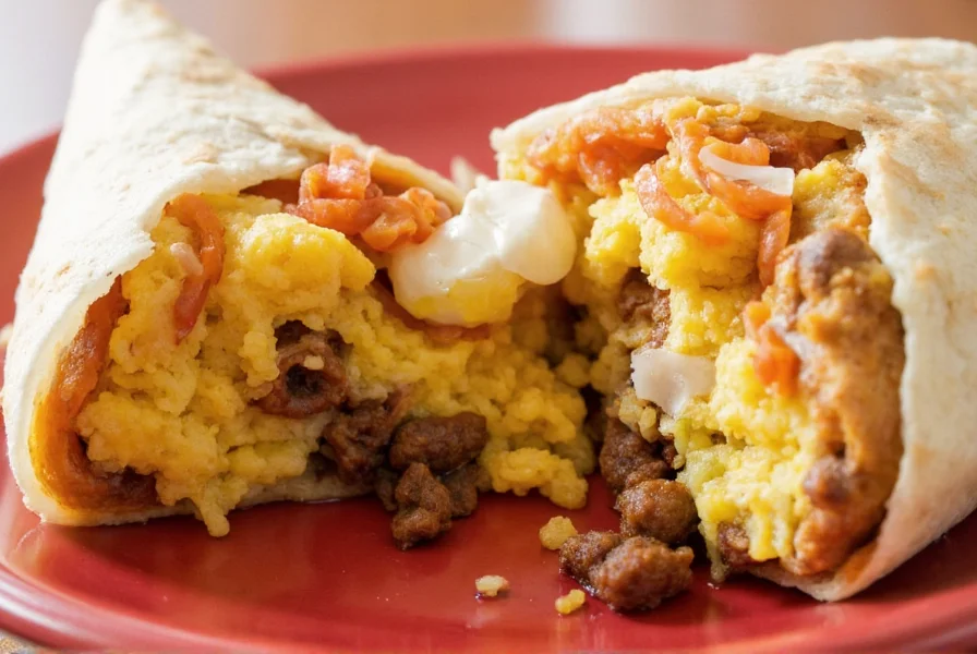 Chorizo breakfast burrito