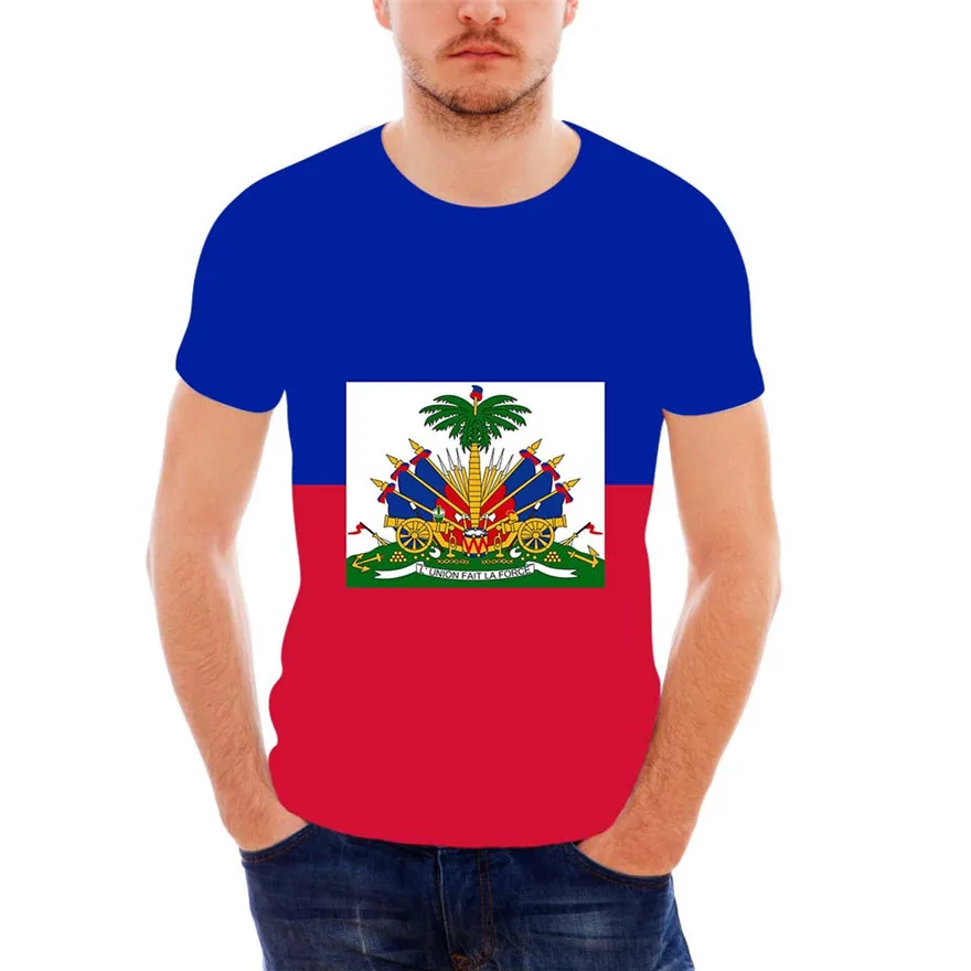 

Haiti Flag Printing Designers Mens Tshirt Slim Fit Casual Basic Short Sleeve Fashion Summer Gym Training Quick Dry Top T-Shirt, Customized color