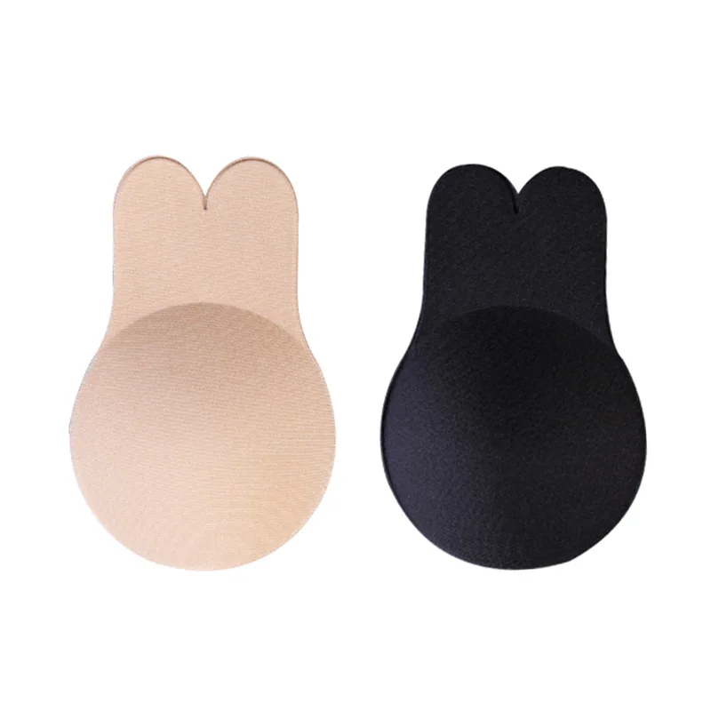 

PUSISON Nipple Covers Lift Push Up Solid Color Silicone Bra Invisible Custom Nipple Pasties Lingerie Strapless Nipple Cover
