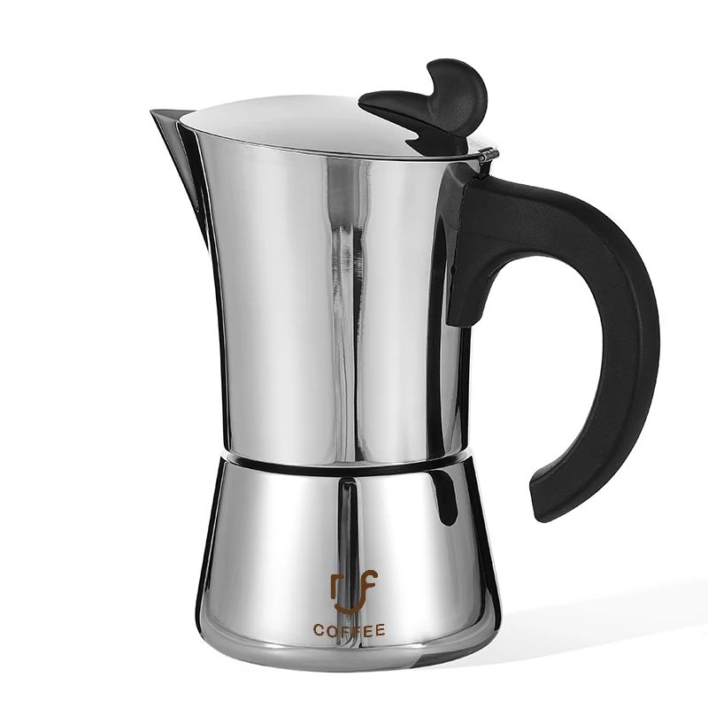 

Italian Stovetop Induction Coffee Filter Percolator Espresso Coffee Pot Maker 304 Stainless Steel Moka Pot