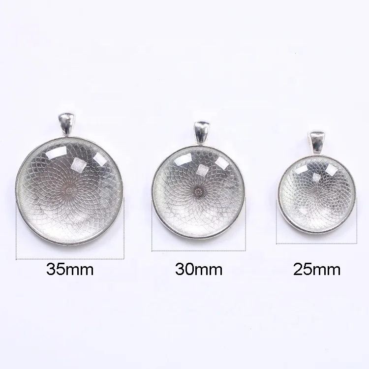 

25mm 30mm 35mm 3 colors DIY Jewelry Accessories Blank Pendants Cabochon Settings Cameo Base For Necklace Jewelry Making