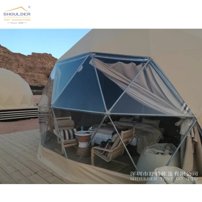 

Guangdong PVC or glass economical small hotel tent geodesic domes