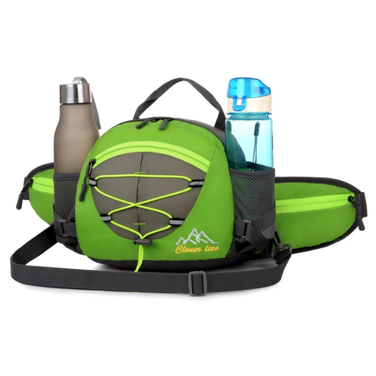

Large Capacity Waterproof Reflective Running Climbing Men Women Sport Fanny Pack Waist Bag with Water Bottle Holder, Black, pink, orange, blue, green