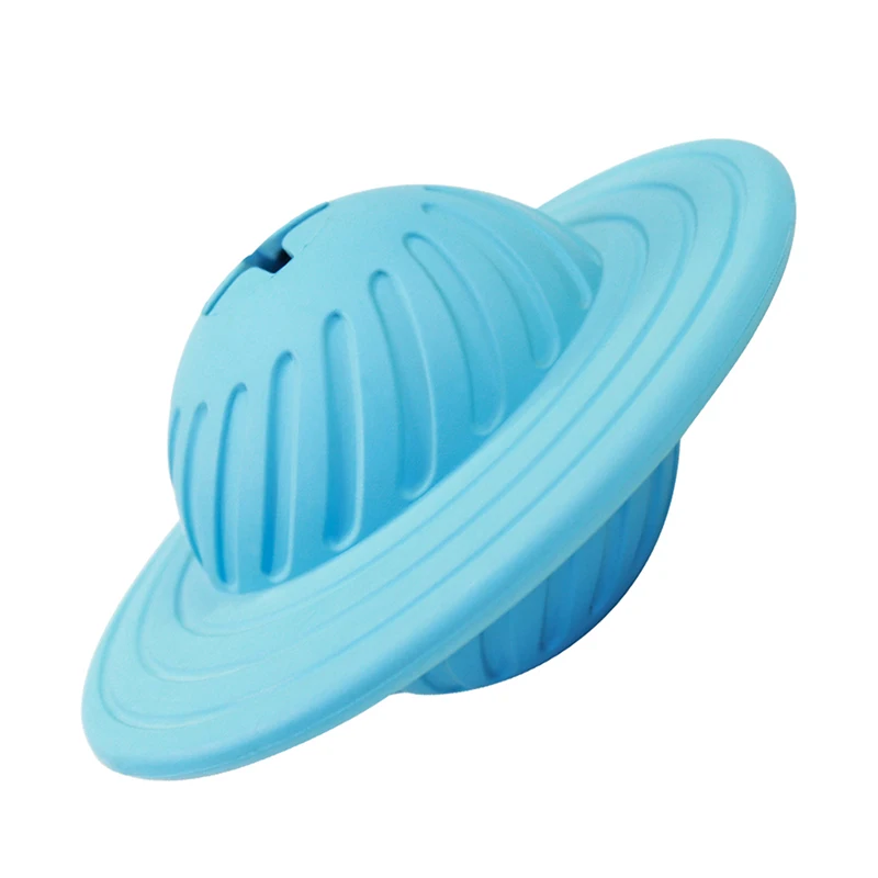 

Latex Flying Disc Leak Food Dog Interactive Tough Playing Toy Pet Chew Natural Rubber Christmas Dog Toys, Blue