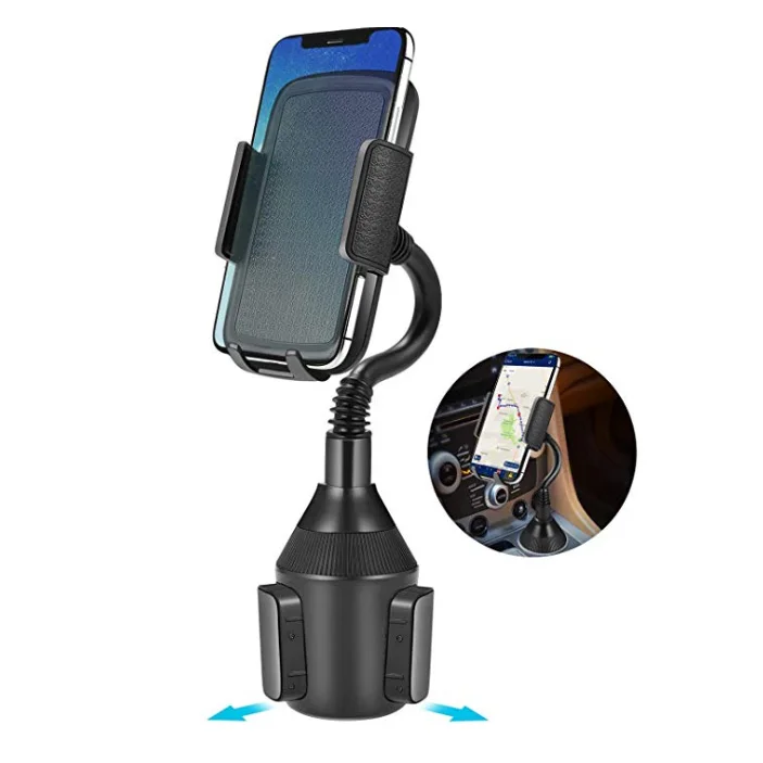 

New Arrival Adjustable ABS Car Cup Mount Stable Base Support Phone Holder With Long Arm