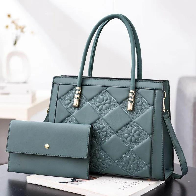 

Wholesale Fashion Designer 2 Piece Set Women Bags Custom Brand Ladies Bags Handbag Set for Women, 6colors