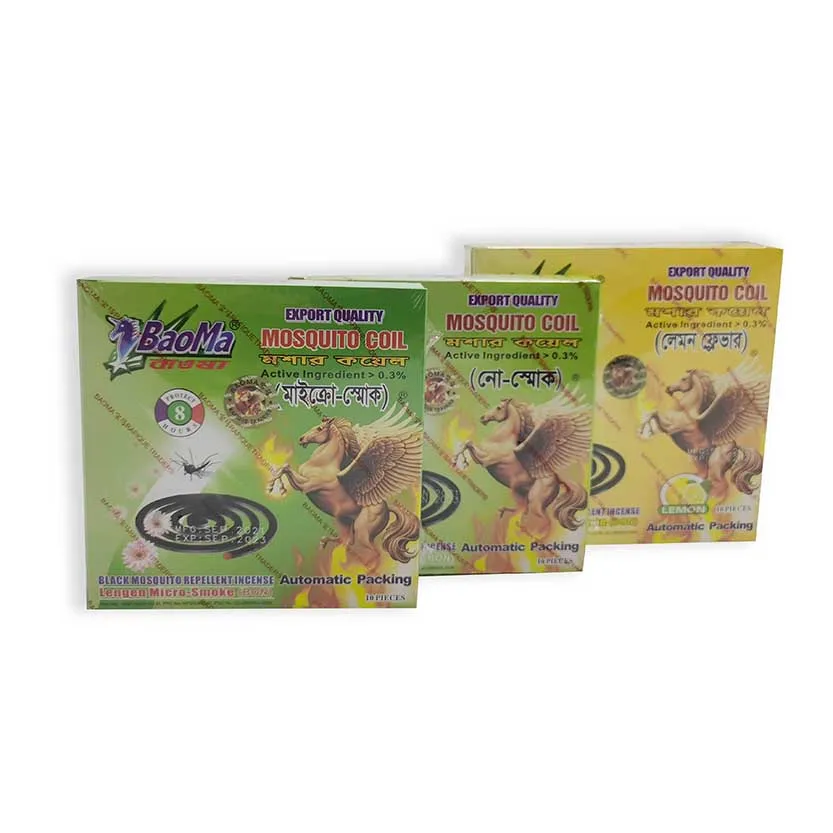 

China BAOMA Mosquito Coil 24 years Factory High Quality Black Micro Smoke/ Smokeless Mosquito Killer coil