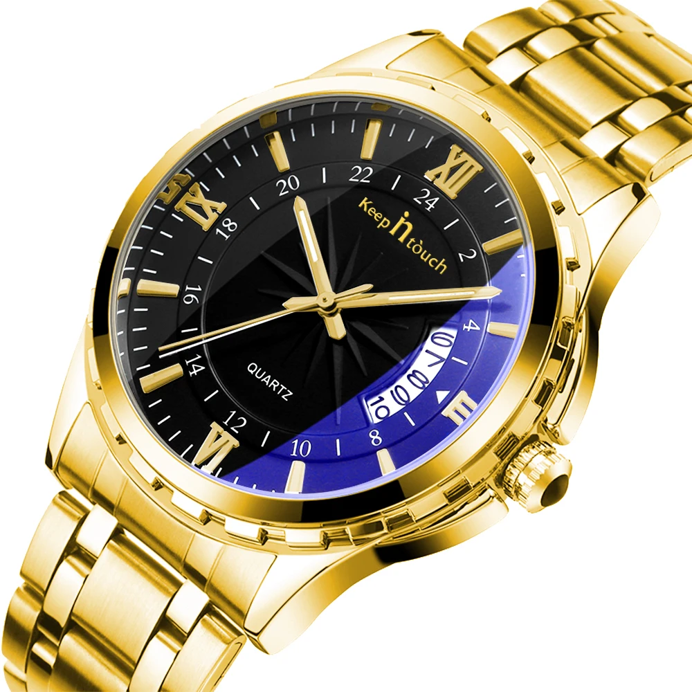 Top selling business watch luxury stainless steel mens watches