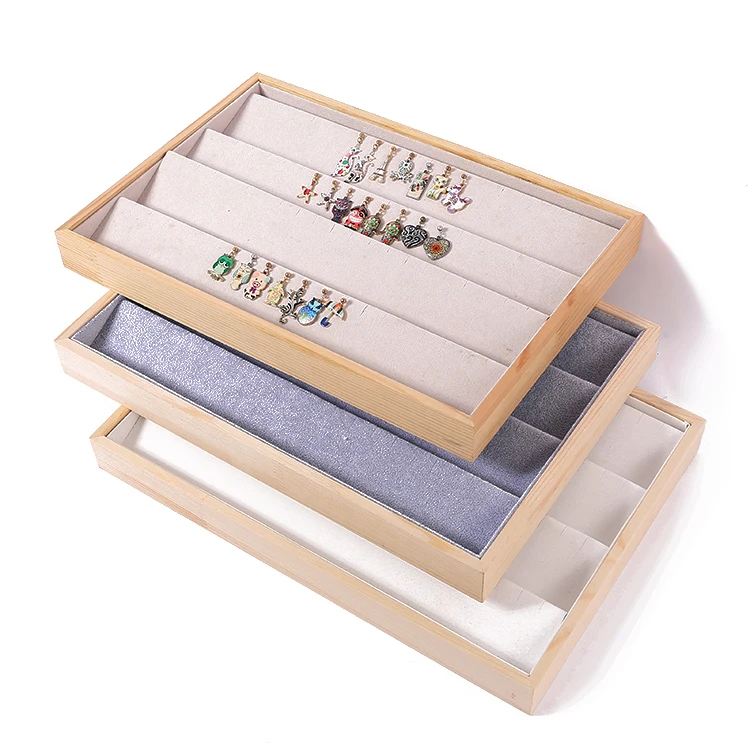 

Four-layer Porous Jewelry Display Tray Bamboo Wood Necklace Bracelet Jewelry Display Tray Custom Jewelry Display Tray, Gray,white,creamy-white