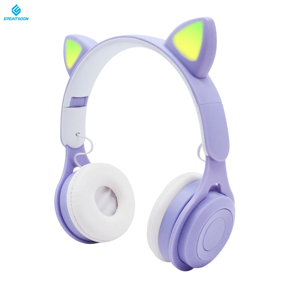 

Cat Ear Wireless Headphones Noise Cancelling Wearing Comfortable Kids Headphones