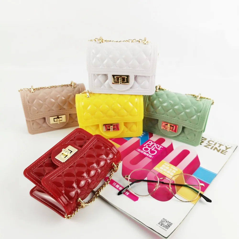 

TS9036 2021 New Designer candy color Women Mini PVC Bag Luxury mini branded handbags Fashion Summer Shoulder Small Jelly Purse
