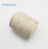 Hot sales braided cotton rope 3 mm natural cord black wax