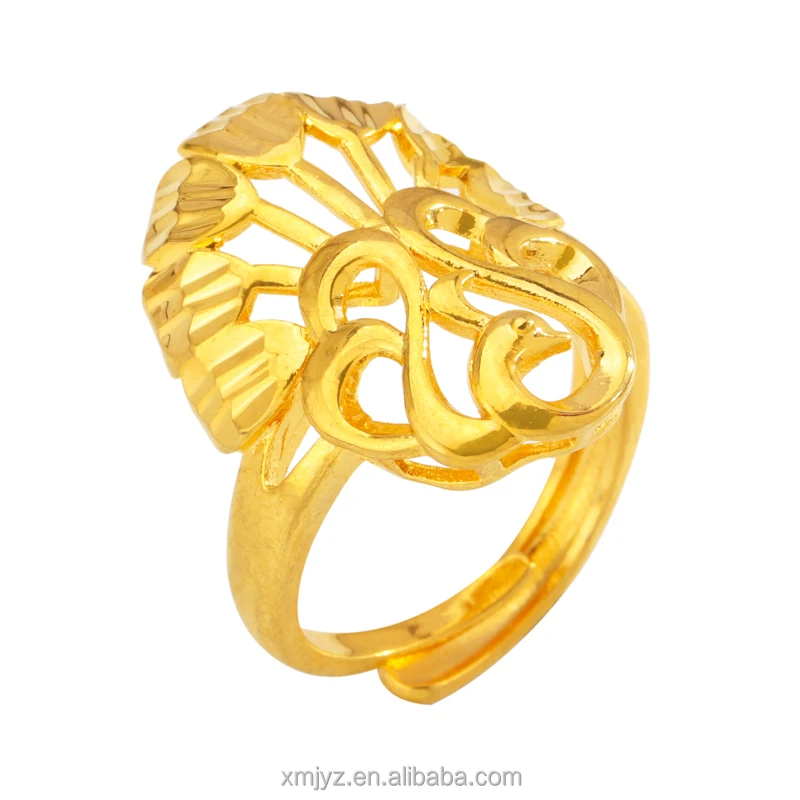 

Factory Wholesale Ring Women European And American Open Ladies Gold-Plated Peacock Phoenix Ring Wedding Bridal Jewelry