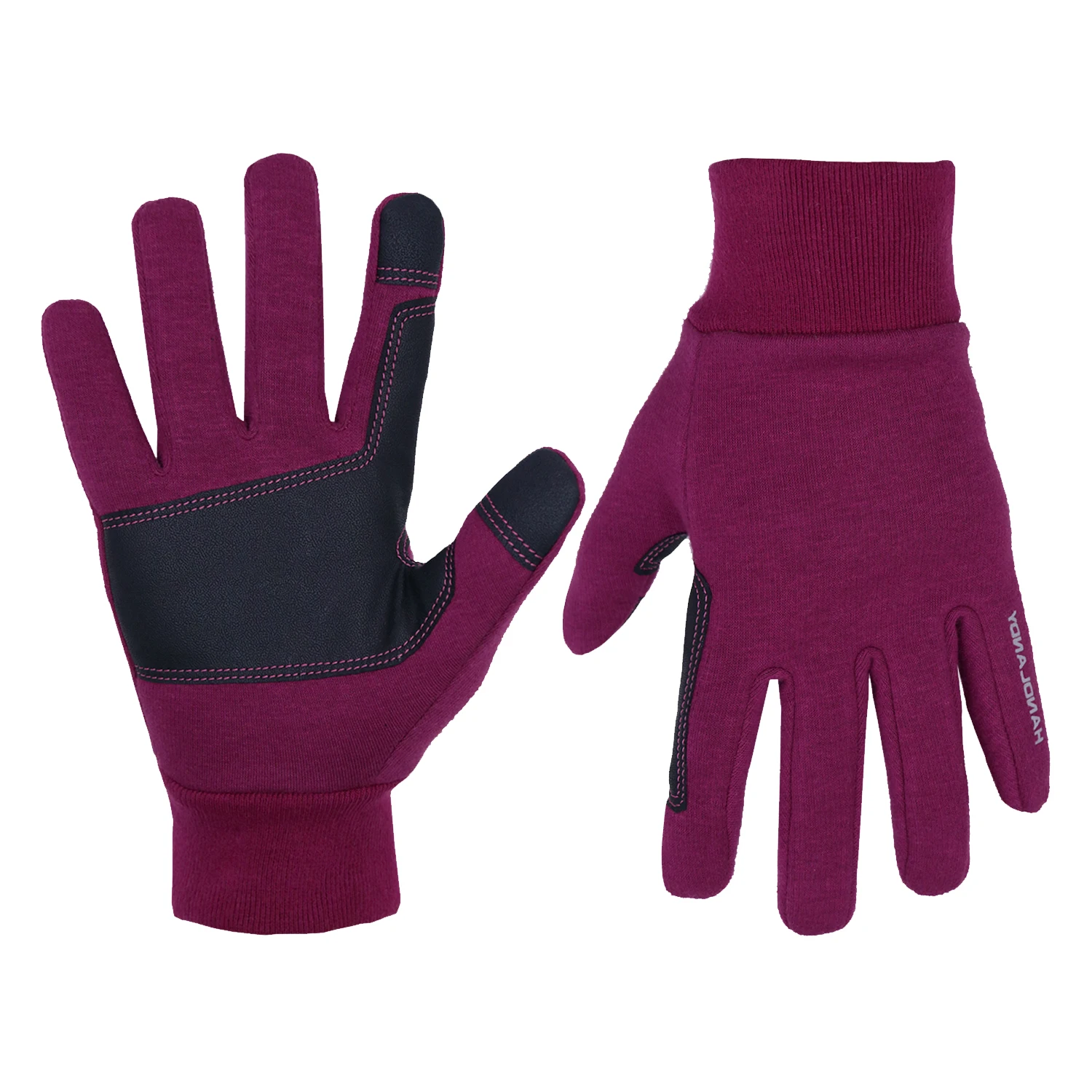 

HANDLANDY In Stock Pink Winter Warm Outdoor Running Gloves Touch Screen Bicycle Sports Gloves For Women and Kids, Pink/any customized color