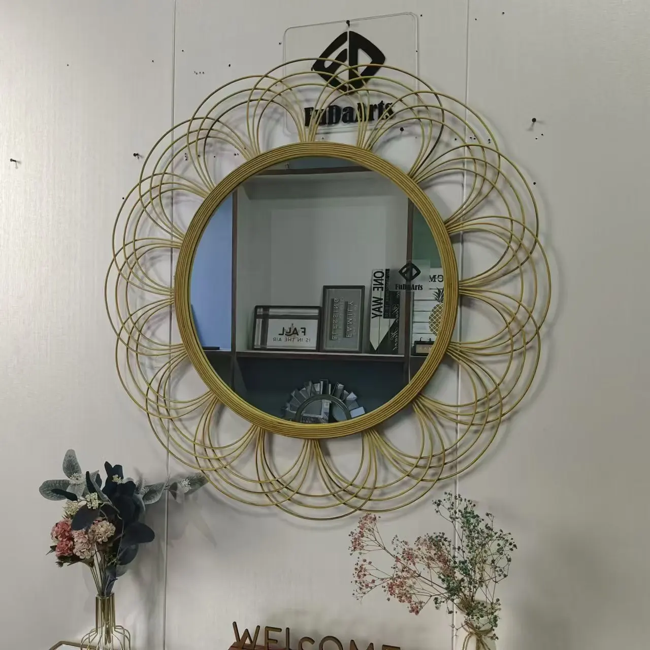 90*90 New Dropshipping Products 2024 Large Wall Bedroom Makeup Mirrors Bathroom Home Decor Luxury Art Frame House Decoration