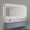 foshan manufacturer hotel customized size wall metal frame mirror led light frame RF6099