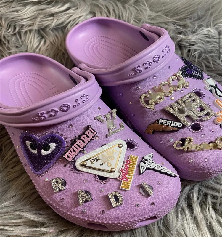 

2021 Wholesale Luxury Charms Metal Bling Designer Crocks Shoes Charm Accessories Decoration For Shoe Decoration, Picture