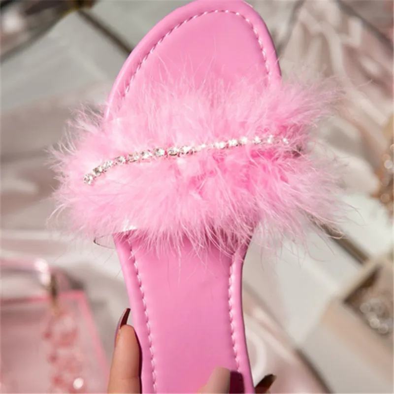 

2021 Sandals For Women New Release Fashion Casual Shoes Women Summer Ladies Shoes Fur Furry Slides Sandals