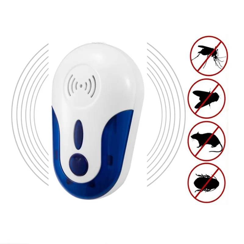 

SJZ Factory Electronic Anti Rat Mouse Repellent Mice Mosquito Killer Cockroach Pest Control Ultrasonic Insect Repeller 20-65khz, Black white