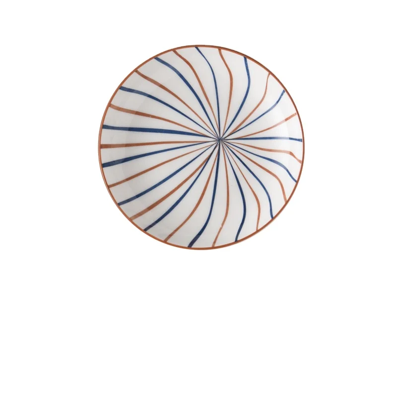 

Top Sale Willow Line  Plate Cheap Kitchen Ceramic Plate Luxury