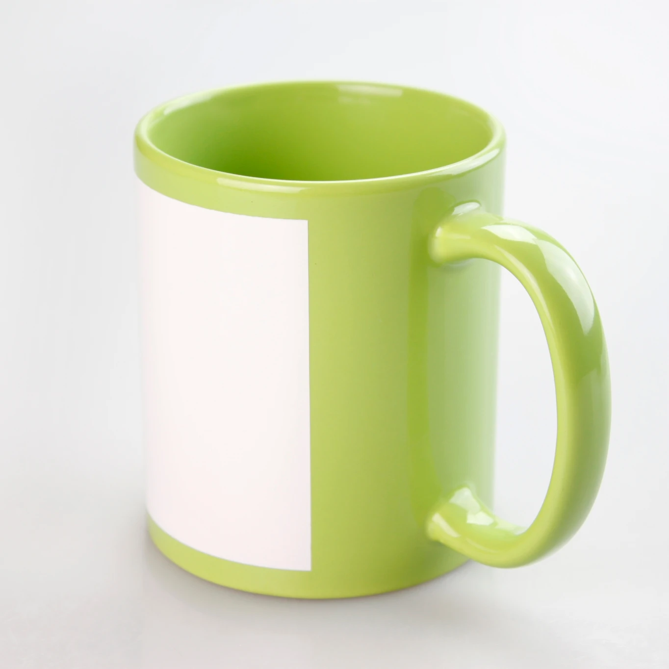 

Factory Direct Color Mug with White Patch Custom Blank Mugs Customize Wholesale Factory, Black, red, blue, green