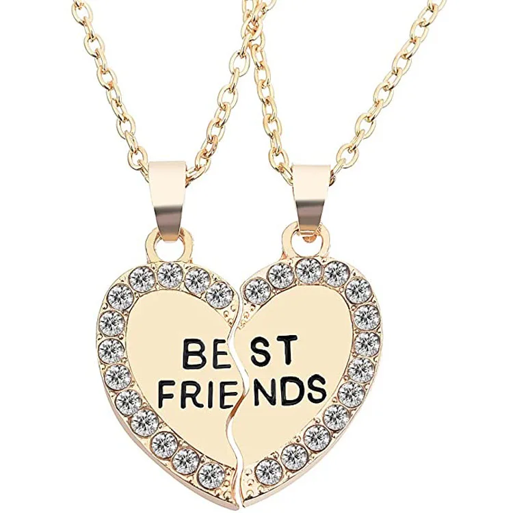

Fashion Gold Silver Plated Alloy Best Friends Necklace Jewelry for Women