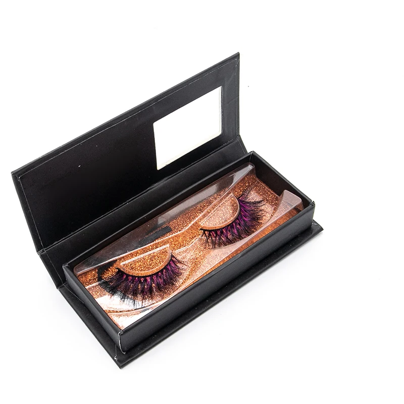 

8D-3D real mink fur magnetic lash box magnetic eyeliner and lashes, Natural black