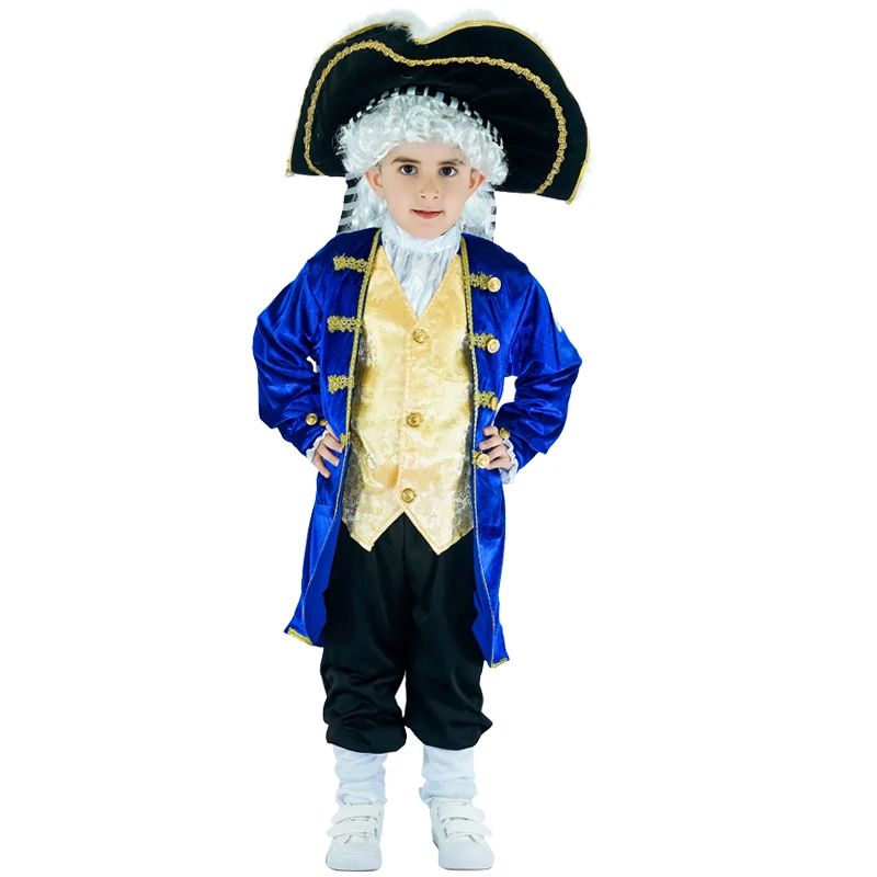 

Dress Up Carnival Party Cosplay Earl Costume Kids Medieval Luxury Noble Earl Costume For Boys
