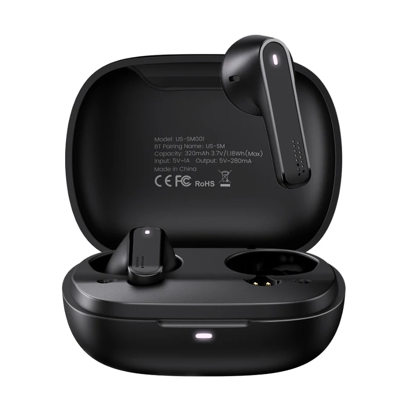 

USAMS 2020 NEW BT5.0 ear bud Waterproof Noise Reduction Mini Cute Hands Free TWS Earphone Wireless invisible earbuds
