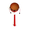 high quality traditional wooden red musical toy chinese kids rattle drum