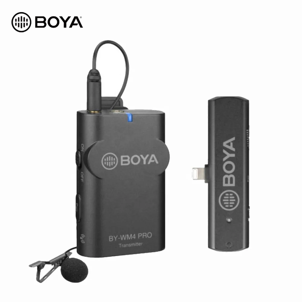 

Boya By-wm4 Pro-k3 2.4GHz Wireless Microphone System For IOS Device Smartphones, Black