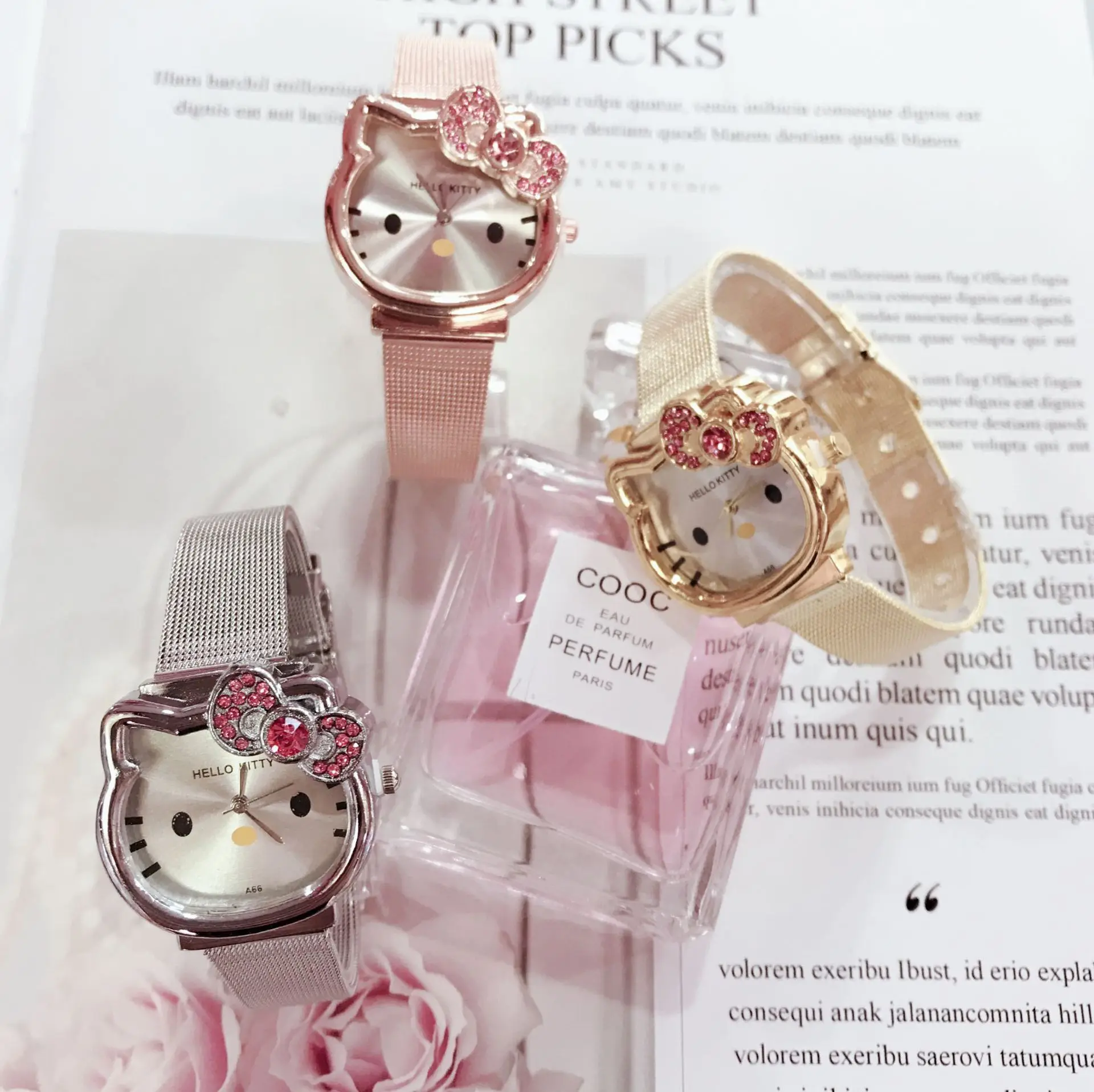 

New 2021Hot money children's cartoon kids girl cute quartz watch factory outlet