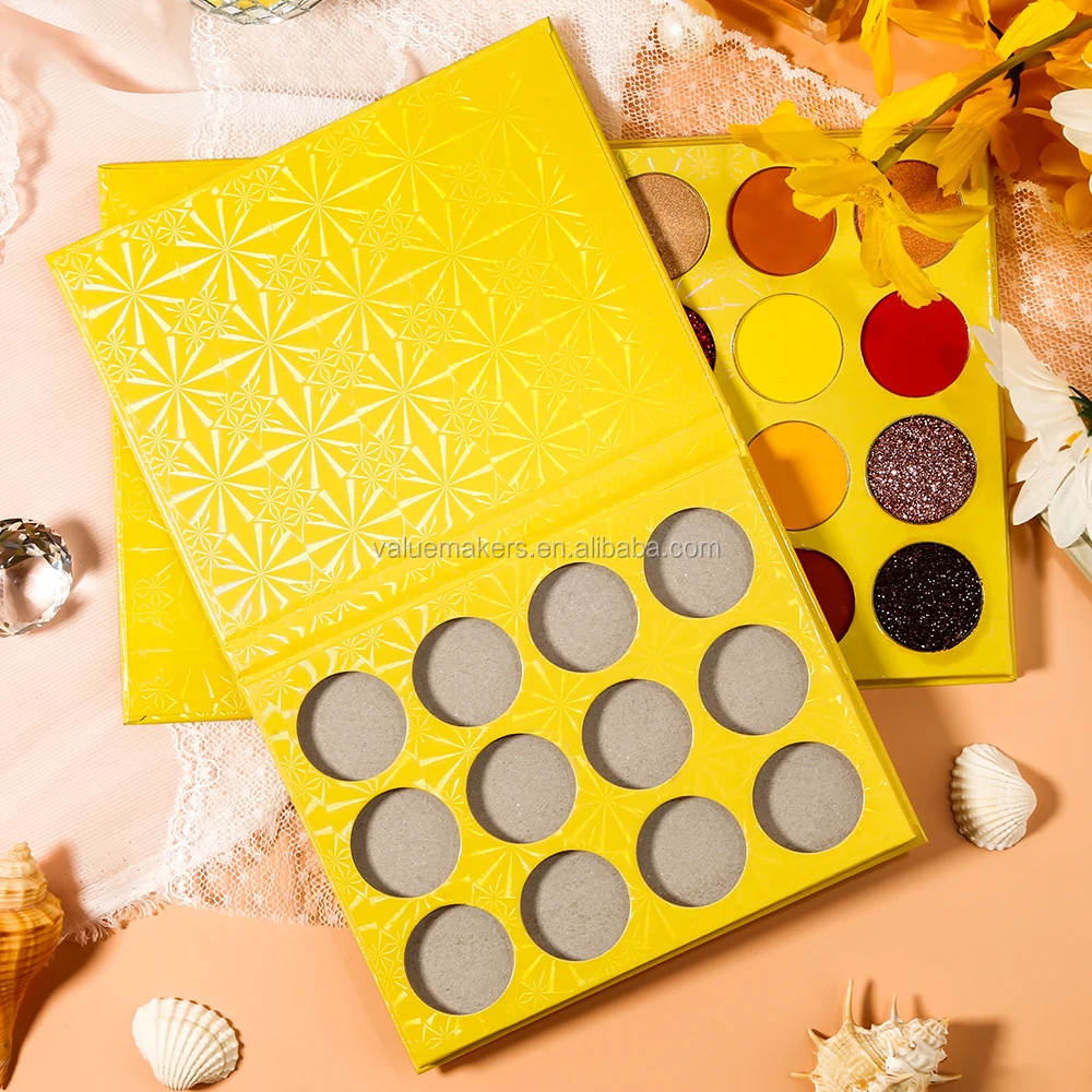 

Private Label Makeup Packaging DIY Empty Eye Shadow Pallet 9 Colors 12 colors Eyeshadow Palette, Multi-colored