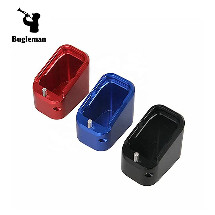 

CNC Aluminum Magazine Accessories Bugleman Magazine Base Pad for Glock 17 22 34 35