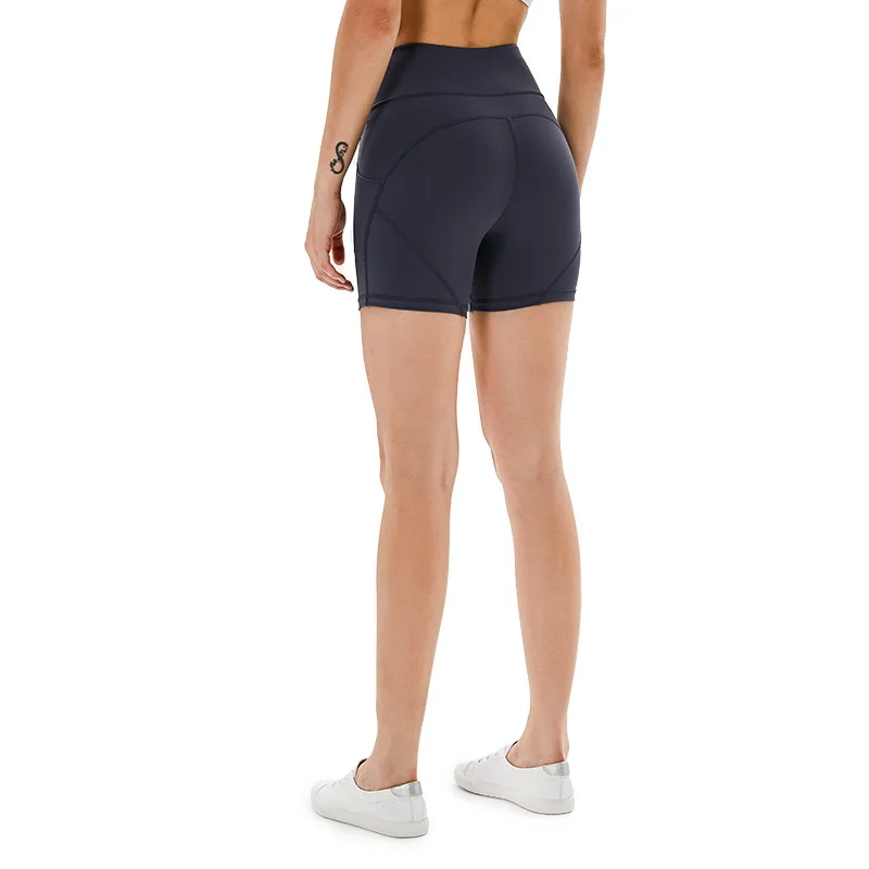 

2020 Fashion Women Sports Shorts Running Butt Lift Yoga Leggings Fitness Shorts With Hidden Pocket