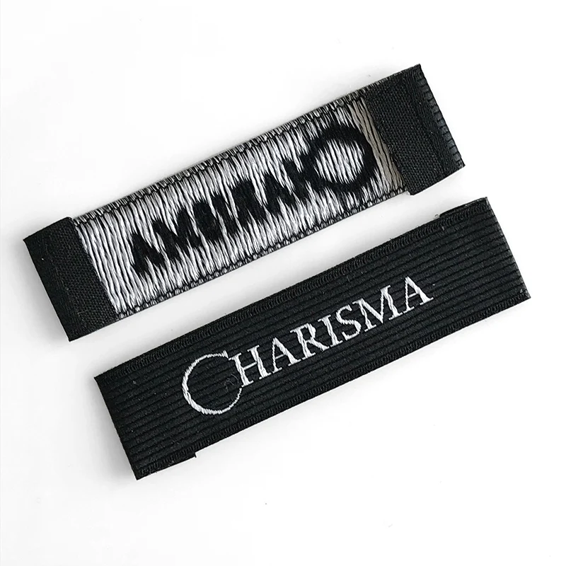 

Chinese Maker HQ Inexpensive Personalised Private Brand Cloth Label Weave Sew On Clothing Labels, Custom,limited12 colors
