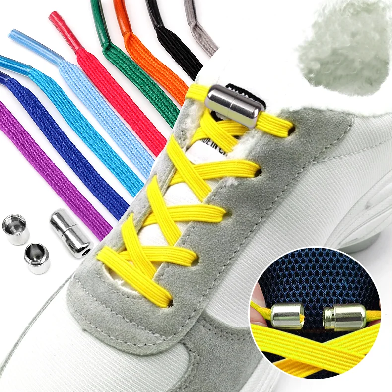 

wholesale shoelaces elastic non-tied all-match capsule flat shoelace children flat elastic no tie shoe strings, 20 colors