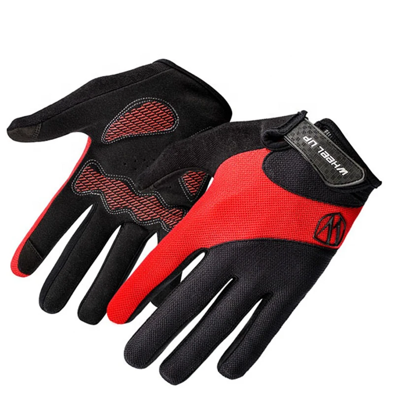 

Touch Screen Bicycle Full Finger Glove Outdoor Sport Gloves Gym Motorcycle Riding Bike Bicycle Cycling Gloves, Red, blue, green, grey