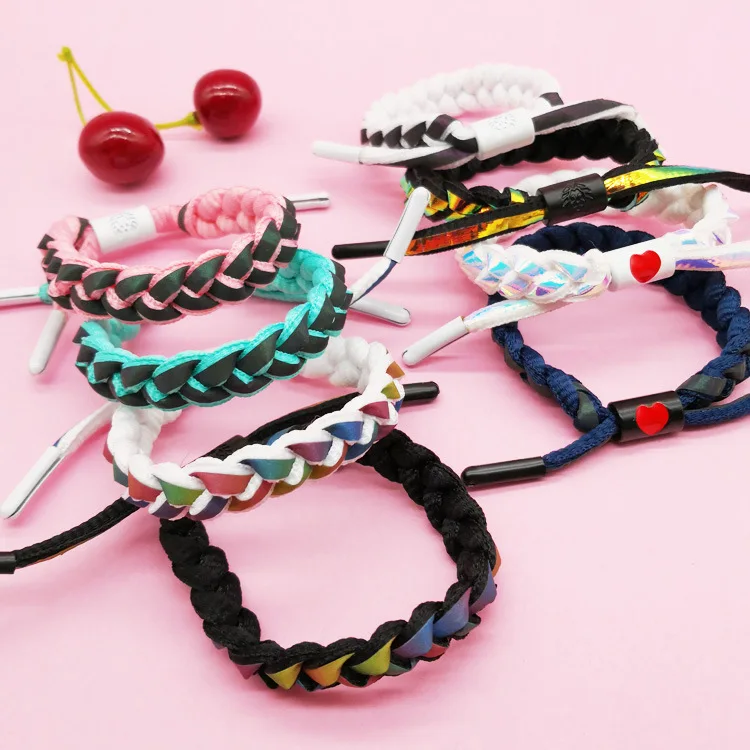 Hot Sale Little Lion Bracelet Holographic Reflective Hand-woven Lace Bracelet Love Couple Hand Rope